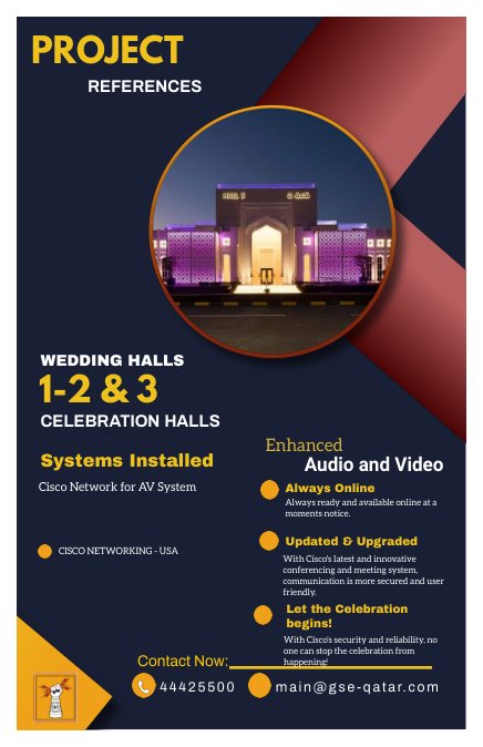 Wedding Halls 1 2 and 3 project reference